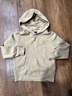 Polo Ralph Lauren Boys Fleece Pullover Hoodie Boys 7 Beige
